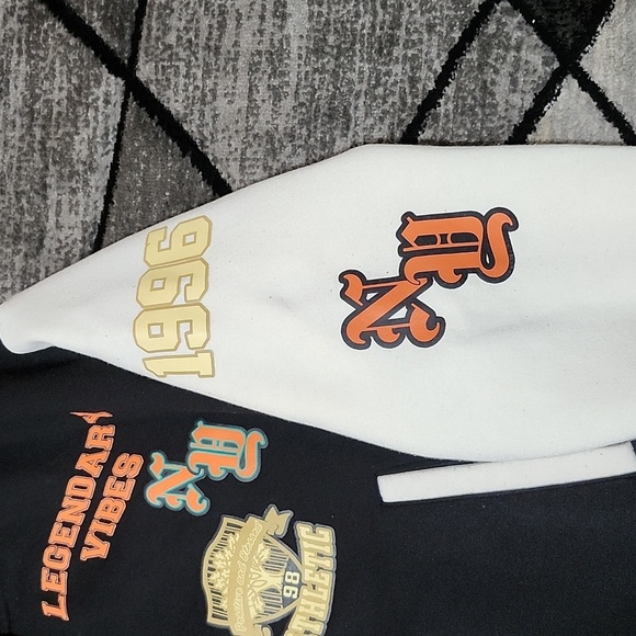 RUE21 NEW YORK 1996 ATHLETIC SNAP-BUTTON FLEECE UNISEX VARSITY JACKET - Picture 7 of 16